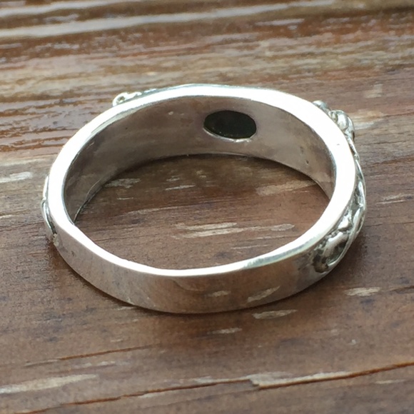 LION head Ring .925 Sterling Silver w/ genuine Bloodstone gem Celtic Lion USA - Picture 5 of 10